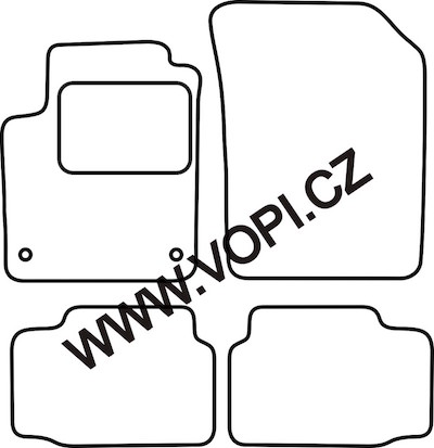 Autokoberce Volkswagen Up 2011 - Colorfit (4966)